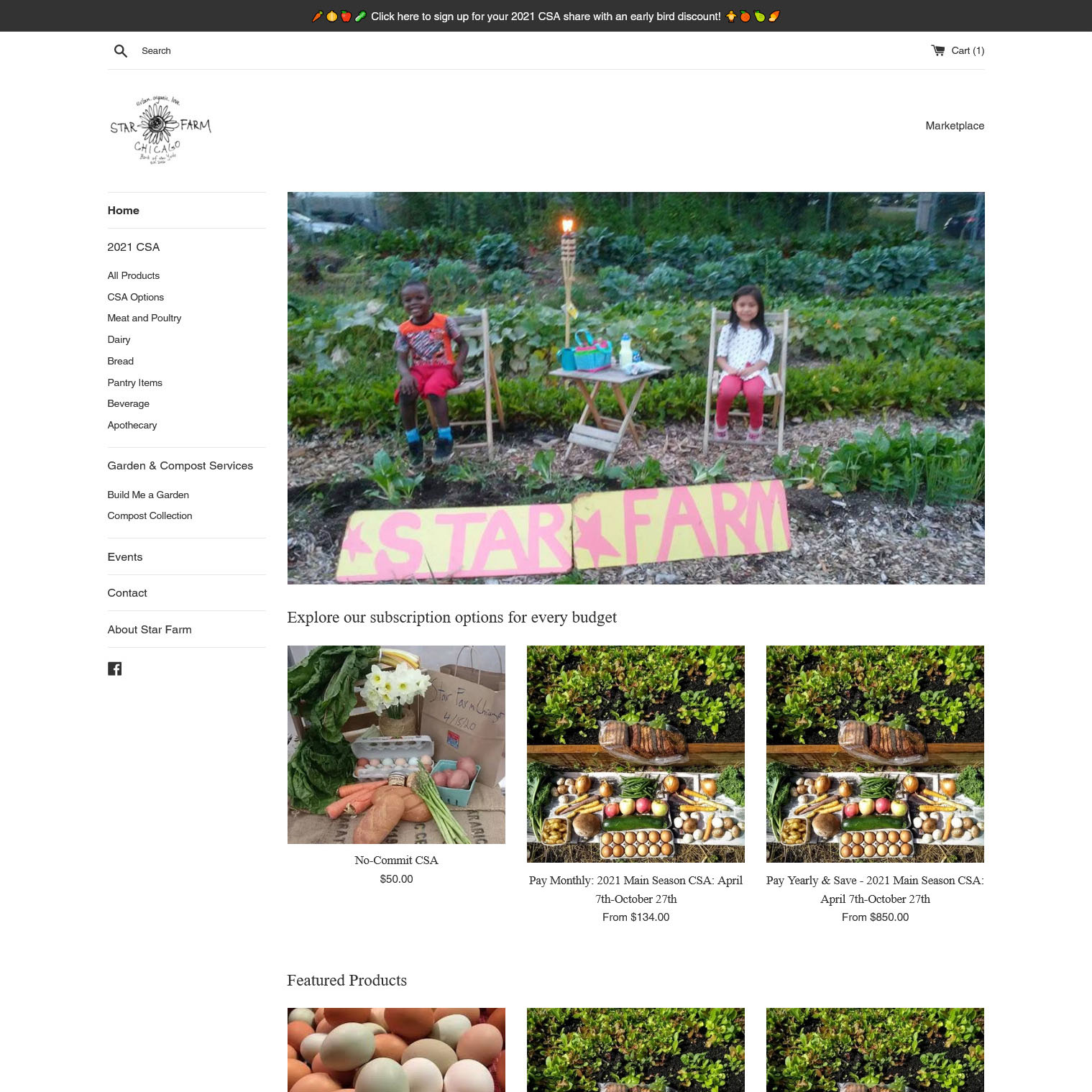 Star Farm Chicago Marketplace / Shopify E-Commerce - Preview Screenshot